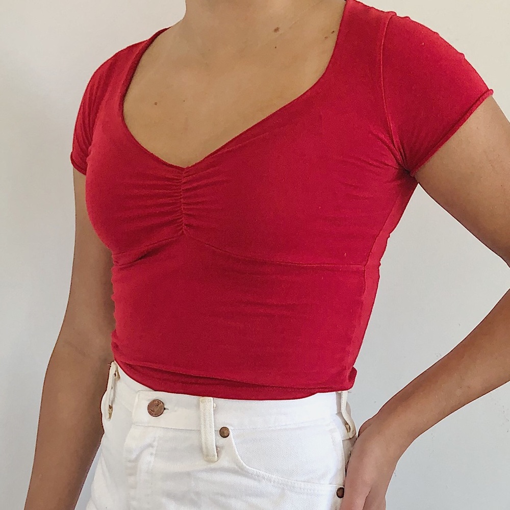 Red Gina Top Brandy Melville